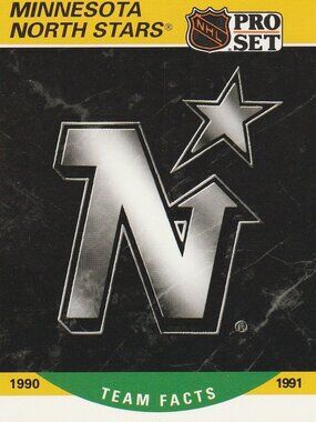 Minnesota North Stars Team Facts 1990/1991 - 1990 Pro Set NHL Hockey Card